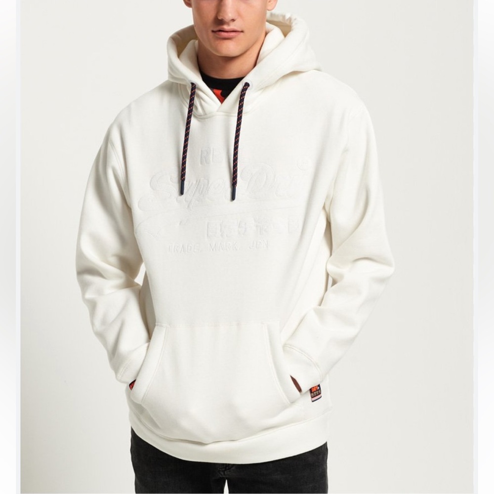 SuperDry Vintage Logo Applique Hoodie Men Large